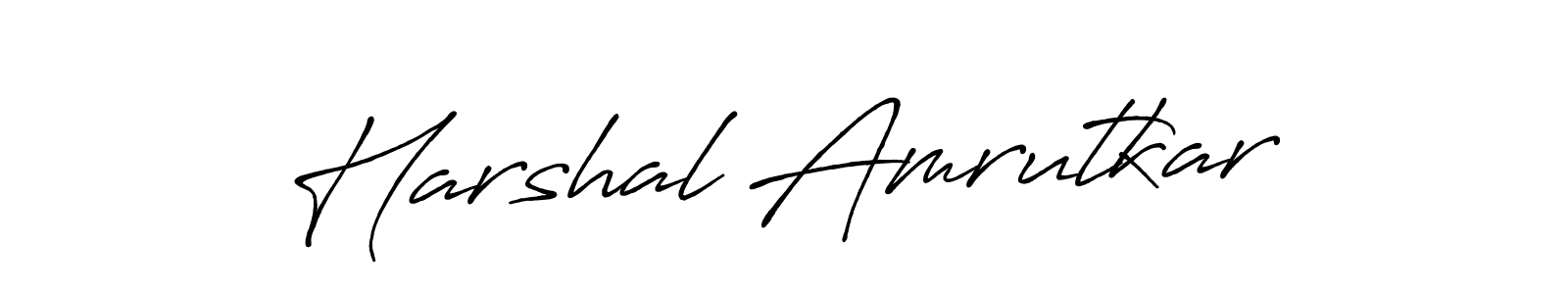 Design your own signature with our free online signature maker. With this signature software, you can create a handwritten (Antro_Vectra_Bolder) signature for name Harshal Amrutkar. Harshal Amrutkar signature style 7 images and pictures png