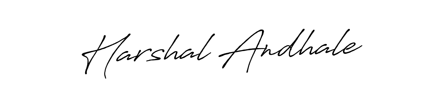 Create a beautiful signature design for name Harshal Andhale. With this signature (Antro_Vectra_Bolder) fonts, you can make a handwritten signature for free. Harshal Andhale signature style 7 images and pictures png
