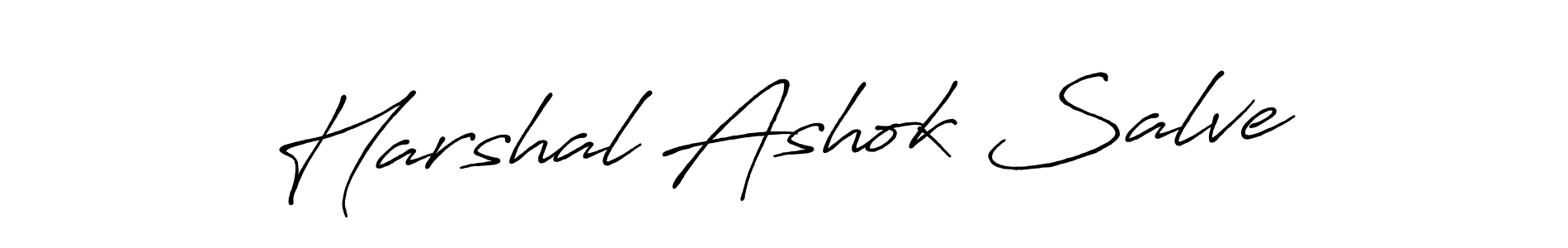 Create a beautiful signature design for name Harshal Ashok Salve. With this signature (Antro_Vectra_Bolder) fonts, you can make a handwritten signature for free. Harshal Ashok Salve signature style 7 images and pictures png