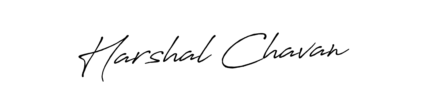 Make a beautiful signature design for name Harshal Chavan. With this signature (Antro_Vectra_Bolder) style, you can create a handwritten signature for free. Harshal Chavan signature style 7 images and pictures png