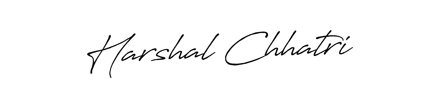 Design your own signature with our free online signature maker. With this signature software, you can create a handwritten (Antro_Vectra_Bolder) signature for name Harshal Chhatri. Harshal Chhatri signature style 7 images and pictures png