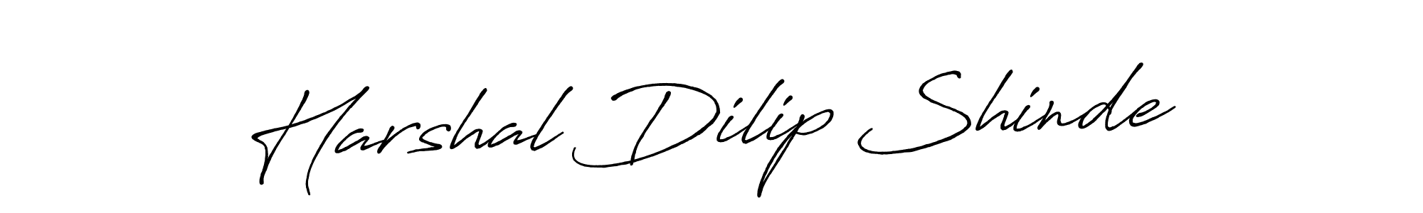 Use a signature maker to create a handwritten signature online. With this signature software, you can design (Antro_Vectra_Bolder) your own signature for name Harshal Dilip Shinde. Harshal Dilip Shinde signature style 7 images and pictures png