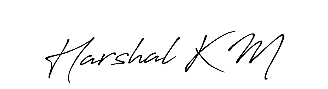 Similarly Antro_Vectra_Bolder is the best handwritten signature design. Signature creator online .You can use it as an online autograph creator for name Harshal K M. Harshal K M signature style 7 images and pictures png