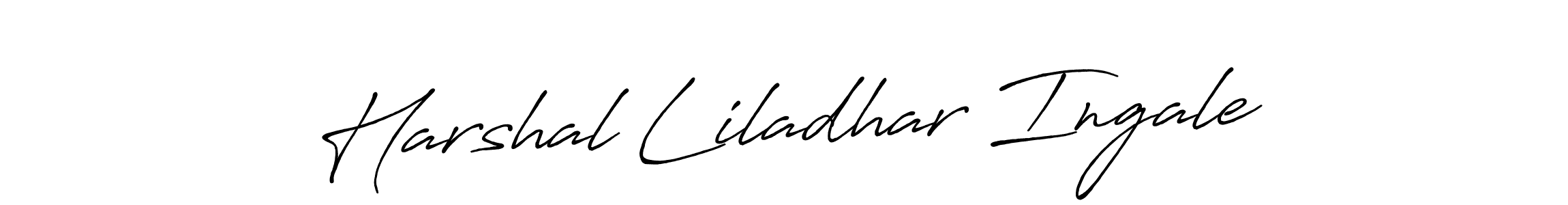 Create a beautiful signature design for name Harshal Liladhar Ingale. With this signature (Antro_Vectra_Bolder) fonts, you can make a handwritten signature for free. Harshal Liladhar Ingale signature style 7 images and pictures png