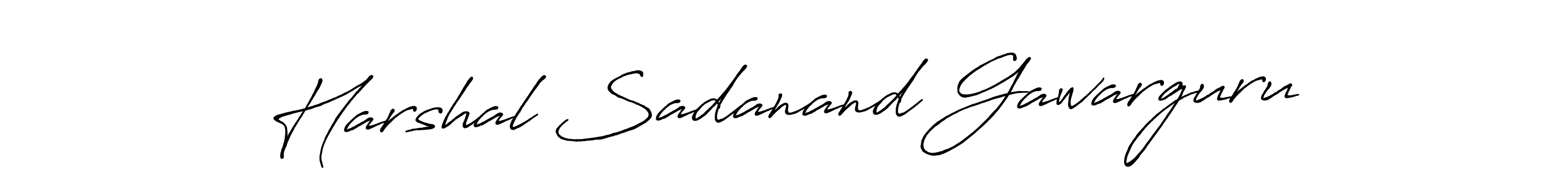 Create a beautiful signature design for name Harshal Sadanand Gawarguru. With this signature (Antro_Vectra_Bolder) fonts, you can make a handwritten signature for free. Harshal Sadanand Gawarguru signature style 7 images and pictures png