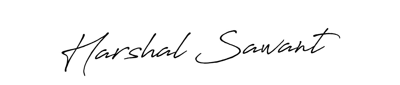 Create a beautiful signature design for name Harshal Sawant. With this signature (Antro_Vectra_Bolder) fonts, you can make a handwritten signature for free. Harshal Sawant signature style 7 images and pictures png