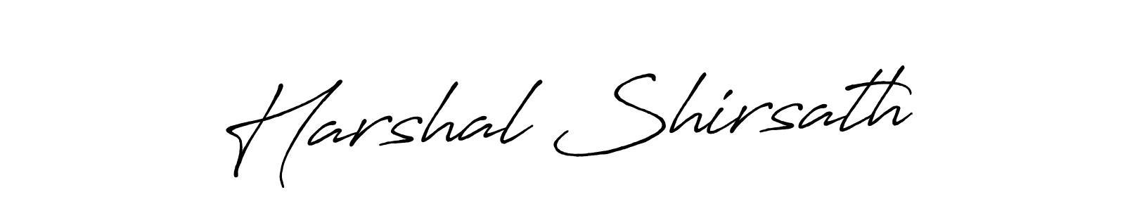 Create a beautiful signature design for name Harshal Shirsath. With this signature (Antro_Vectra_Bolder) fonts, you can make a handwritten signature for free. Harshal Shirsath signature style 7 images and pictures png