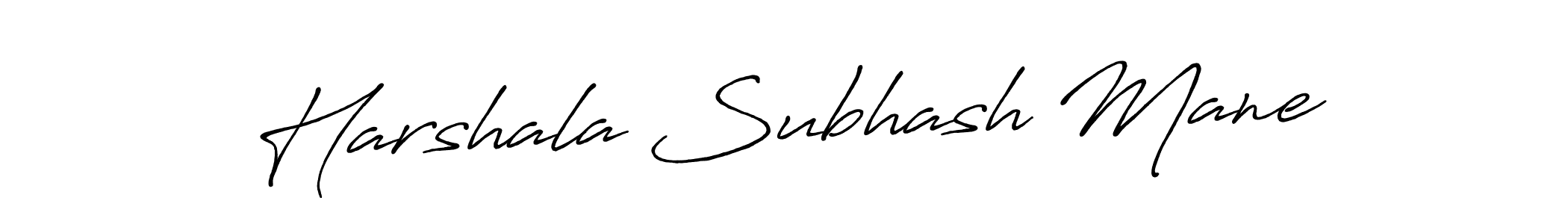 Create a beautiful signature design for name Harshala Subhash Mane. With this signature (Antro_Vectra_Bolder) fonts, you can make a handwritten signature for free. Harshala Subhash Mane signature style 7 images and pictures png