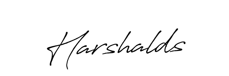 Use a signature maker to create a handwritten signature online. With this signature software, you can design (Antro_Vectra_Bolder) your own signature for name Harshalds. Harshalds signature style 7 images and pictures png