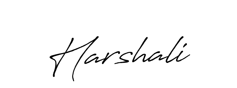 Design your own signature with our free online signature maker. With this signature software, you can create a handwritten (Antro_Vectra_Bolder) signature for name Harshali. Harshali signature style 7 images and pictures png