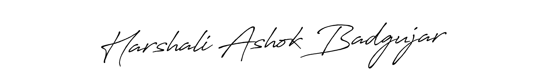 Use a signature maker to create a handwritten signature online. With this signature software, you can design (Antro_Vectra_Bolder) your own signature for name Harshali Ashok Badgujar. Harshali Ashok Badgujar signature style 7 images and pictures png
