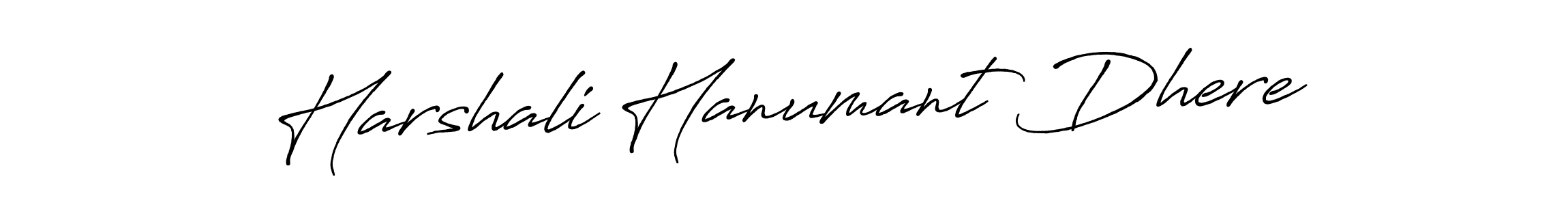 Antro_Vectra_Bolder is a professional signature style that is perfect for those who want to add a touch of class to their signature. It is also a great choice for those who want to make their signature more unique. Get Harshali Hanumant Dhere name to fancy signature for free. Harshali Hanumant Dhere signature style 7 images and pictures png