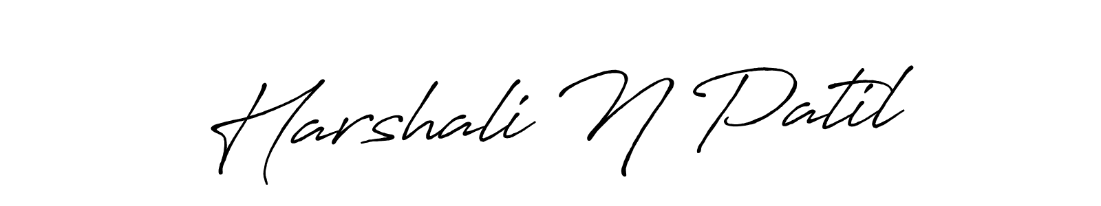 Design your own signature with our free online signature maker. With this signature software, you can create a handwritten (Antro_Vectra_Bolder) signature for name Harshali N Patil. Harshali N Patil signature style 7 images and pictures png