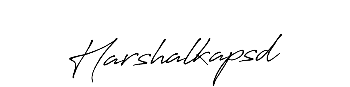 Make a beautiful signature design for name Harshalkapsd. With this signature (Antro_Vectra_Bolder) style, you can create a handwritten signature for free. Harshalkapsd signature style 7 images and pictures png