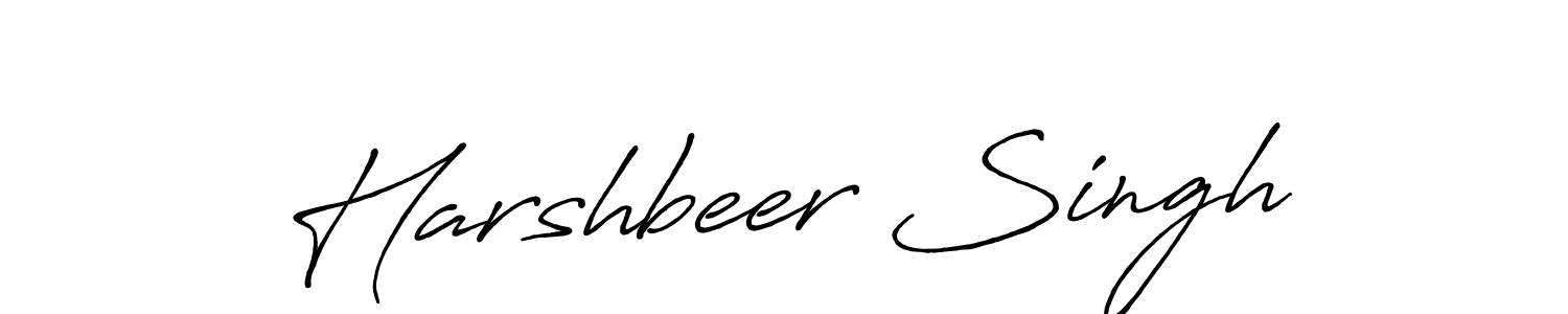 How to make Harshbeer Singh signature? Antro_Vectra_Bolder is a professional autograph style. Create handwritten signature for Harshbeer Singh name. Harshbeer Singh signature style 7 images and pictures png