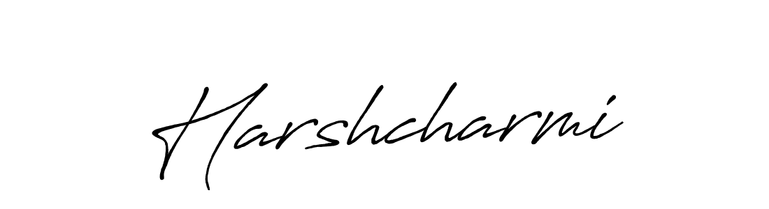 Harshcharmi stylish signature style. Best Handwritten Sign (Antro_Vectra_Bolder) for my name. Handwritten Signature Collection Ideas for my name Harshcharmi. Harshcharmi signature style 7 images and pictures png