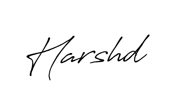 Harshd stylish signature style. Best Handwritten Sign (Antro_Vectra_Bolder) for my name. Handwritten Signature Collection Ideas for my name Harshd. Harshd signature style 7 images and pictures png