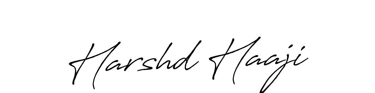 How to make Harshd Haaji name signature. Use Antro_Vectra_Bolder style for creating short signs online. This is the latest handwritten sign. Harshd Haaji signature style 7 images and pictures png