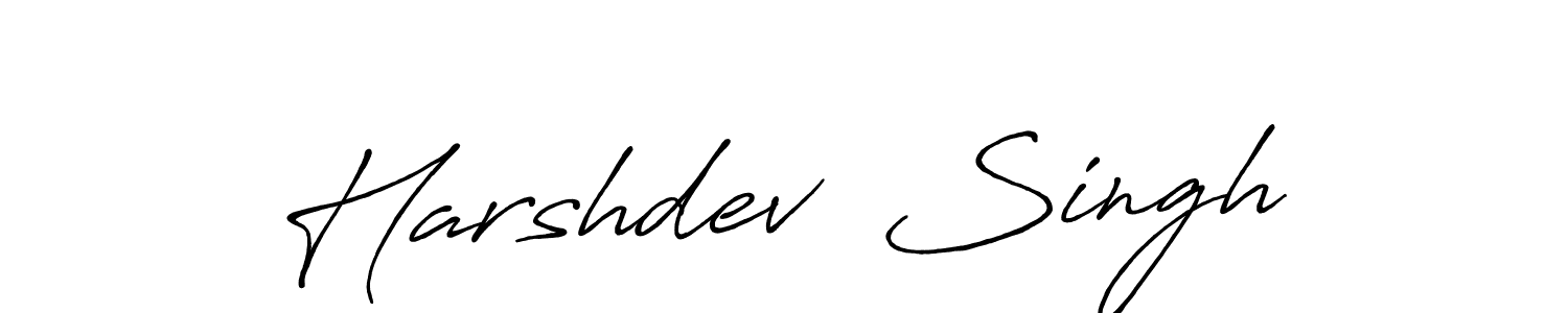 How to make Harshdev  Singh name signature. Use Antro_Vectra_Bolder style for creating short signs online. This is the latest handwritten sign. Harshdev  Singh signature style 7 images and pictures png