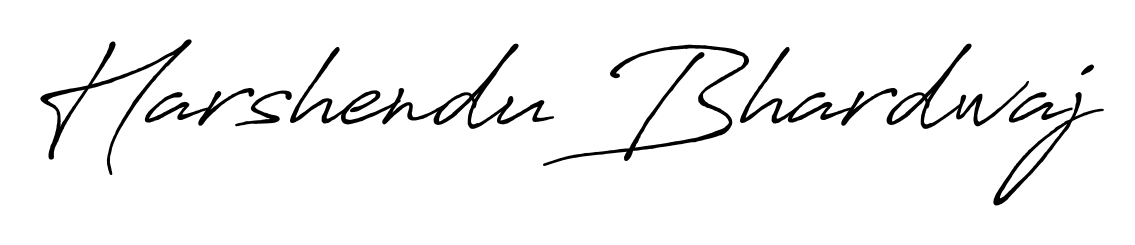 Create a personalized artistic stamp with Harshendu Bhardwaj in Antro_Vectra_Bolder font. Perfect for visual artists, designers, and influencers. Harshendu Bhardwaj signature style 7 images and pictures png