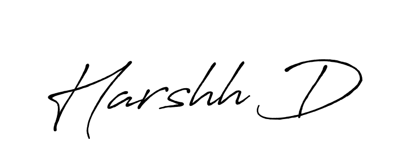 You should practise on your own different ways (Antro_Vectra_Bolder) to write your name (Harshh D) in signature. don't let someone else do it for you. Harshh D signature style 7 images and pictures png