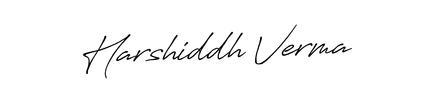 Antro_Vectra_Bolder is a professional signature style that is perfect for those who want to add a touch of class to their signature. It is also a great choice for those who want to make their signature more unique. Get Harshiddh Verma name to fancy signature for free. Harshiddh Verma signature style 7 images and pictures png