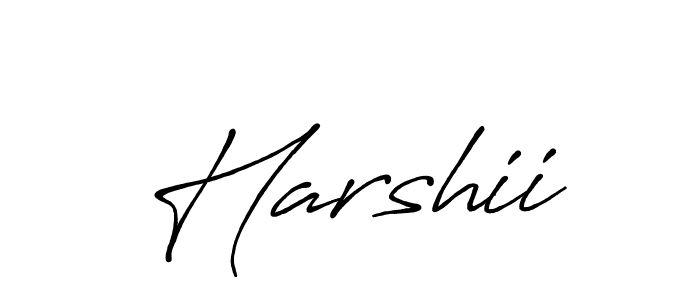 How to make Harshii signature? Antro_Vectra_Bolder is a professional autograph style. Create handwritten signature for Harshii name. Harshii signature style 7 images and pictures png