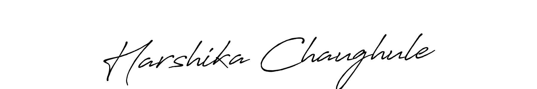 Create a beautiful signature design for name Harshika Chaughule. With this signature (Antro_Vectra_Bolder) fonts, you can make a handwritten signature for free. Harshika Chaughule signature style 7 images and pictures png