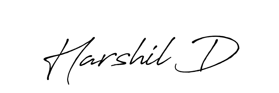 Create a beautiful signature design for name Harshil D. With this signature (Antro_Vectra_Bolder) fonts, you can make a handwritten signature for free. Harshil D signature style 7 images and pictures png