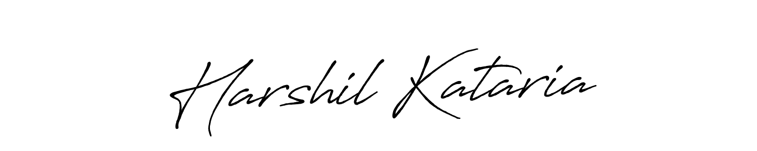 Create a beautiful signature design for name Harshil Kataria. With this signature (Antro_Vectra_Bolder) fonts, you can make a handwritten signature for free. Harshil Kataria signature style 7 images and pictures png