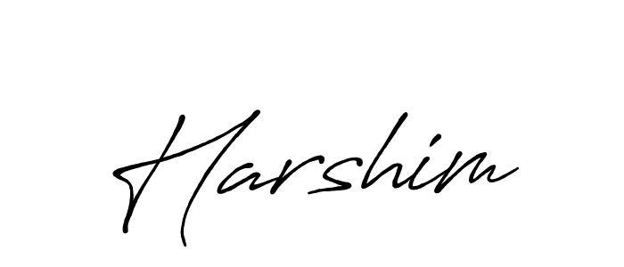 How to make Harshim signature? Antro_Vectra_Bolder is a professional autograph style. Create handwritten signature for Harshim name. Harshim signature style 7 images and pictures png
