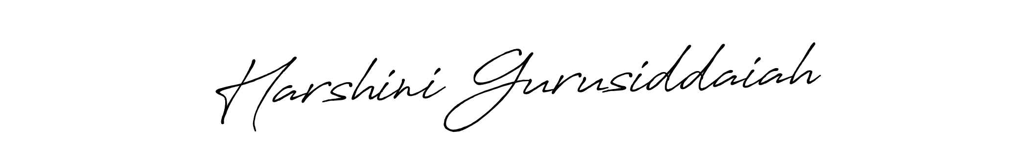 Make a beautiful signature design for name Harshini Gurusiddaiah. With this signature (Antro_Vectra_Bolder) style, you can create a handwritten signature for free. Harshini Gurusiddaiah signature style 7 images and pictures png