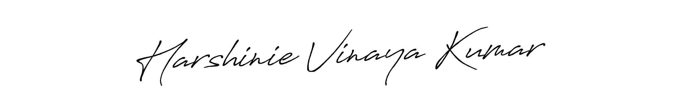 Create a beautiful signature design for name Harshinie Vinaya Kumar. With this signature (Antro_Vectra_Bolder) fonts, you can make a handwritten signature for free. Harshinie Vinaya Kumar signature style 7 images and pictures png