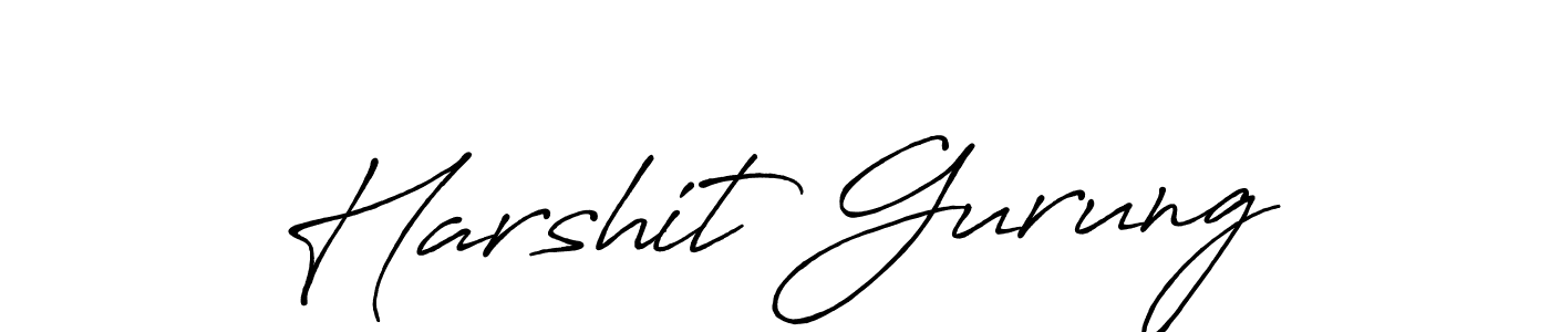 You should practise on your own different ways (Antro_Vectra_Bolder) to write your name (Harshit Gurung) in signature. don't let someone else do it for you. Harshit Gurung signature style 7 images and pictures png