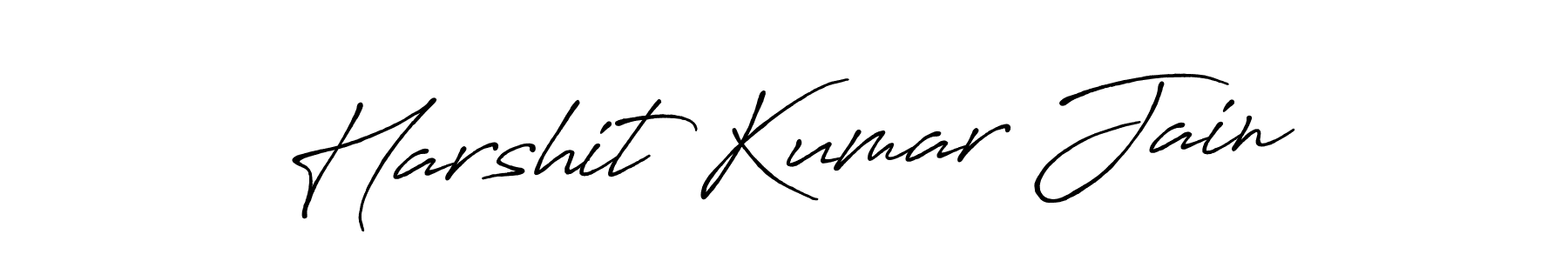 How to make Harshit Kumar Jain name signature. Use Antro_Vectra_Bolder style for creating short signs online. This is the latest handwritten sign. Harshit Kumar Jain signature style 7 images and pictures png