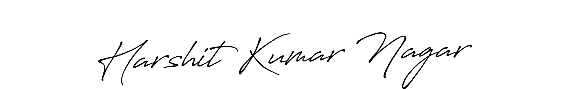 How to make Harshit Kumar Nagar name signature. Use Antro_Vectra_Bolder style for creating short signs online. This is the latest handwritten sign. Harshit Kumar Nagar signature style 7 images and pictures png