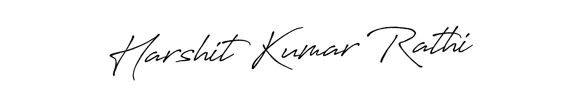 Antro_Vectra_Bolder is a professional signature style that is perfect for those who want to add a touch of class to their signature. It is also a great choice for those who want to make their signature more unique. Get Harshit Kumar Rathi name to fancy signature for free. Harshit Kumar Rathi signature style 7 images and pictures png