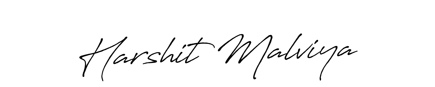 Create a beautiful signature design for name Harshit Malviya. With this signature (Antro_Vectra_Bolder) fonts, you can make a handwritten signature for free. Harshit Malviya signature style 7 images and pictures png
