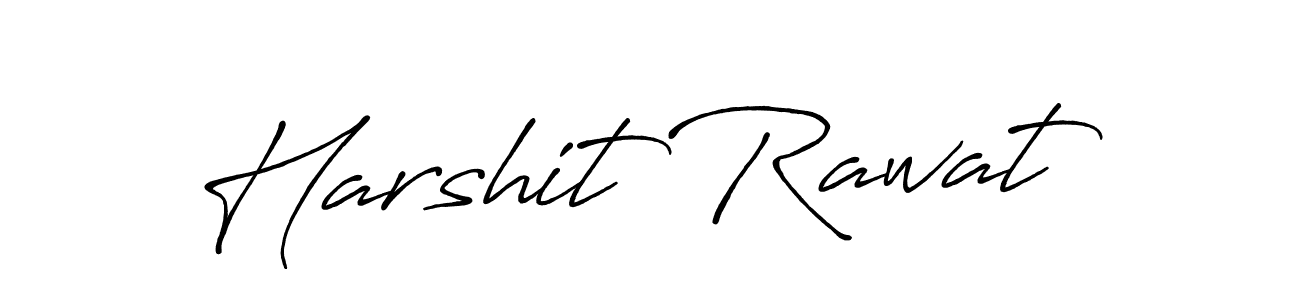 Create a beautiful signature design for name Harshit Rawat. With this signature (Antro_Vectra_Bolder) fonts, you can make a handwritten signature for free. Harshit Rawat signature style 7 images and pictures png