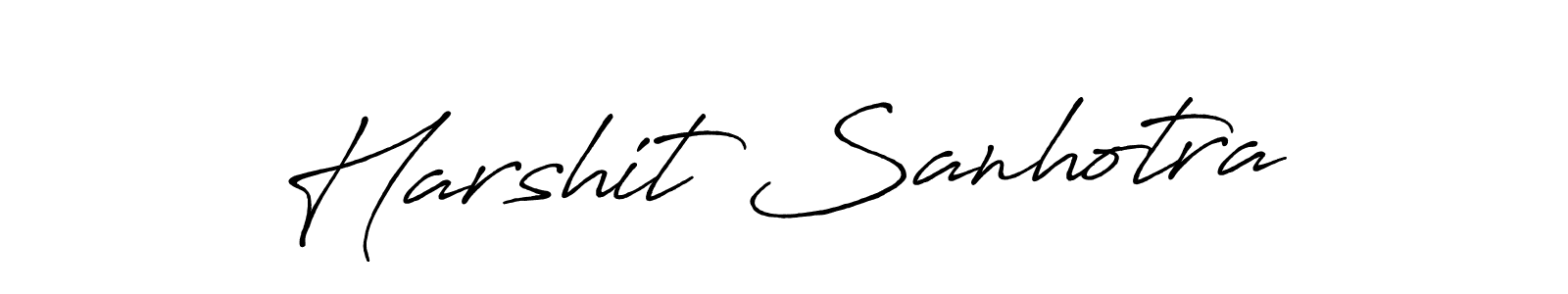 Create a beautiful signature design for name Harshit Sanhotra. With this signature (Antro_Vectra_Bolder) fonts, you can make a handwritten signature for free. Harshit Sanhotra signature style 7 images and pictures png