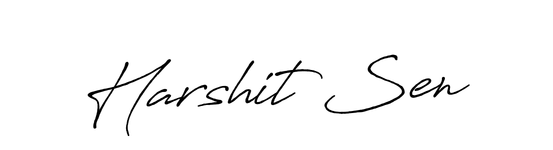 Create a beautiful signature design for name Harshit Sen. With this signature (Antro_Vectra_Bolder) fonts, you can make a handwritten signature for free. Harshit Sen signature style 7 images and pictures png