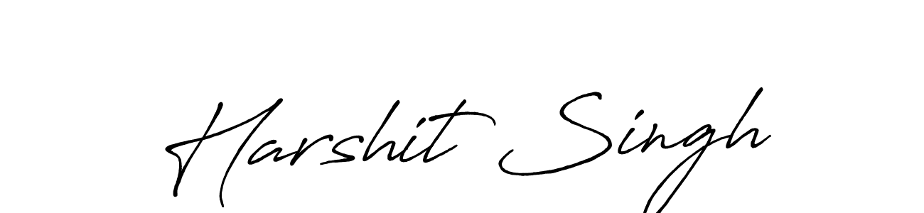 Make a beautiful signature design for name Harshit Singh. With this signature (Antro_Vectra_Bolder) style, you can create a handwritten signature for free. Harshit Singh signature style 7 images and pictures png