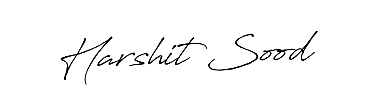 Use a signature maker to create a handwritten signature online. With this signature software, you can design (Antro_Vectra_Bolder) your own signature for name Harshit Sood. Harshit Sood signature style 7 images and pictures png