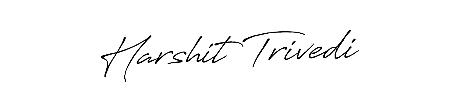 How to make Harshit Trivedi name signature. Use Antro_Vectra_Bolder style for creating short signs online. This is the latest handwritten sign. Harshit Trivedi signature style 7 images and pictures png
