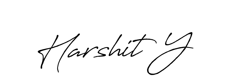 Use a signature maker to create a handwritten signature online. With this signature software, you can design (Antro_Vectra_Bolder) your own signature for name Harshit Y. Harshit Y signature style 7 images and pictures png