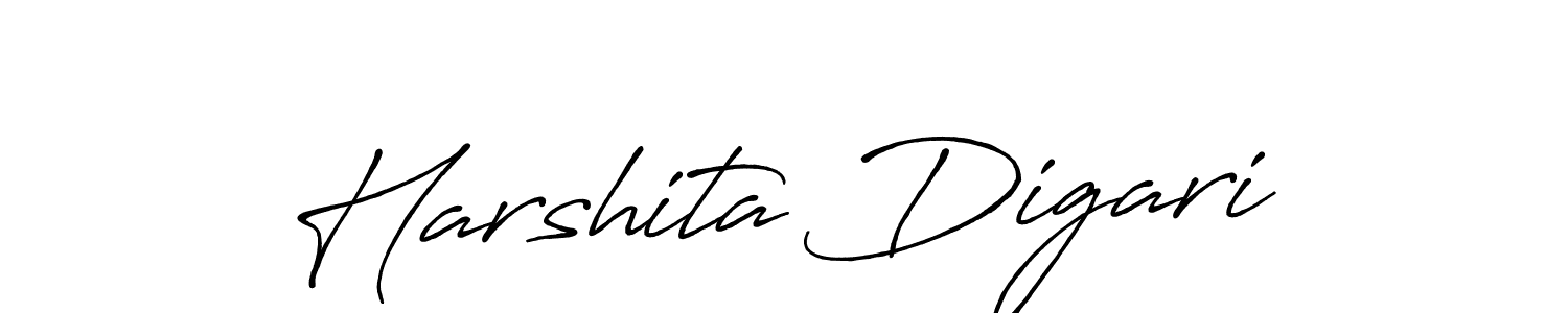 Make a beautiful signature design for name Harshita Digari. With this signature (Antro_Vectra_Bolder) style, you can create a handwritten signature for free. Harshita Digari signature style 7 images and pictures png