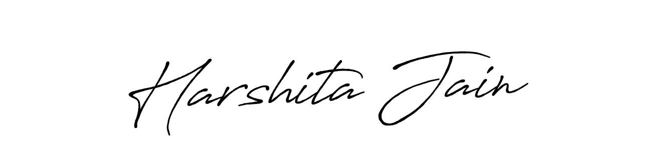 How to make Harshita Jain name signature. Use Antro_Vectra_Bolder style for creating short signs online. This is the latest handwritten sign. Harshita Jain signature style 7 images and pictures png