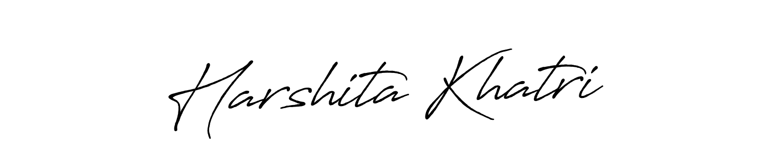 How to make Harshita Khatri name signature. Use Antro_Vectra_Bolder style for creating short signs online. This is the latest handwritten sign. Harshita Khatri signature style 7 images and pictures png