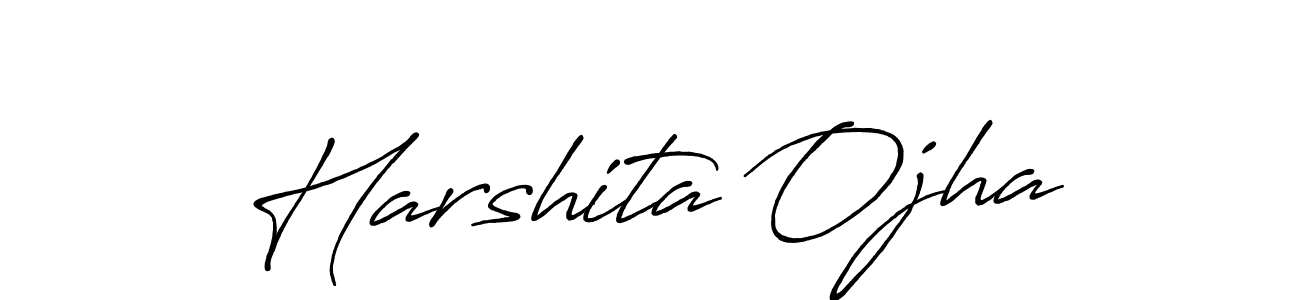 Create a beautiful signature design for name Harshita Ojha. With this signature (Antro_Vectra_Bolder) fonts, you can make a handwritten signature for free. Harshita Ojha signature style 7 images and pictures png