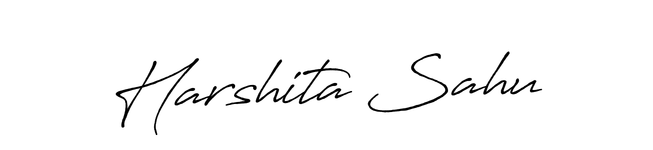 Use a signature maker to create a handwritten signature online. With this signature software, you can design (Antro_Vectra_Bolder) your own signature for name Harshita Sahu. Harshita Sahu signature style 7 images and pictures png
